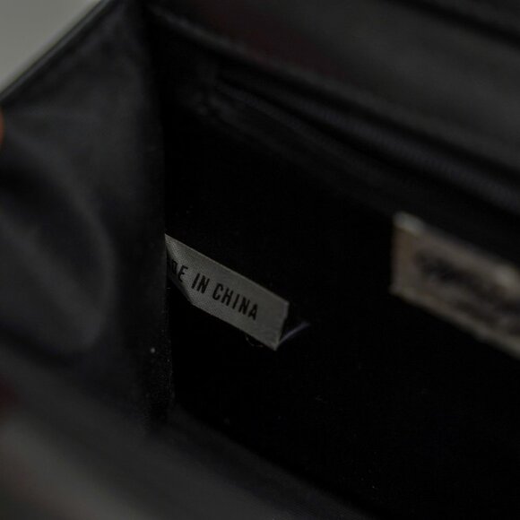 Vintage Whiting & Davis Black Leather And Chainmail Crossbody Bag - Picture 8 of 12